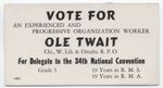 political advertising blotter Ole Twait union organizer RPO clerk [s.5258]