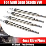 Glow Plugs pack of 4 For Audi Seat Skoda VW 1.6 TDI 2.0 BiTDI GTD Diesel Heater