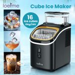 Ice Cube Maker Machine 15KG/24H, 13 Thickness Levels, LED Display, Self Cleaning