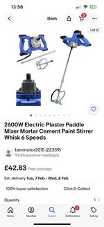 Mixer Drill For Plastering Brand New It’s Used Just 3 Times For Small Job