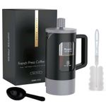350ml French Coffee Press Cafetière 2-Cup Glass 3 Level Filtration *UNTIDY BOX*