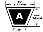 A24 - A38 Drive V-Belt Girth 24" - 38" Industrial Power Rubber Transmission Belt