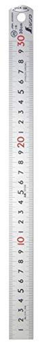 13100 Shinwa measurement pickup scale silver cm display top and bottom 1mm