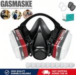 Gas Mask Half Face Respirator 15 in 1 Paint Spray Chemical Facepiece Safety 6200