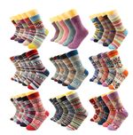 5 Pairs Men's Women's Thick Thermal Socks Winter Warm Walking Hike Nordic Socks