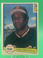 Frank Robinson Autographed 1982 Donruss  Giants Manager HOF￼