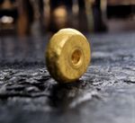 Antique Tibetan Dzi Bead – Gold Ritual Detail – Mala Findings