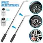 🔥Extendable Wheel Brace Wrench Telescopic 17 19 21 23mm Car Van Socket Tyre Nut