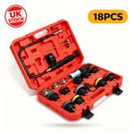 18PCS Radiator Pressure Tester Coolant Purge Refill Vacuum Cooling System Kit UK