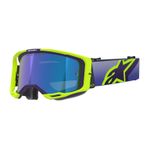 Alpinestars 2026 Vision 8 Corp Motocross Goggles Purple Yellow Flo Mirror Blue