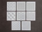 Sashiko Stencils | Embroidery Patterns or Quilting Stencils | Sashiko Templates 