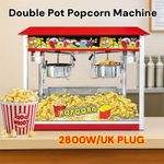8Ounce 2 Pots Popcorn Maker Machine Electric Popcorn Maker 2800W Large Capacity