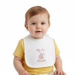 My 1st Easter Baby Girl Embroided Bunny egg Bib. Can be personalised with name