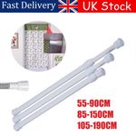 Telescopic Net Voile Tension Curtain Rail Pole Rod Rods Spring Loaded Extendable