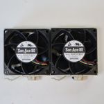 2x Sanyo Denki San Ace 80 Fans 9GA0812P2M0031 | 12V 0.35A Server Cooling Modules