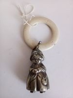VINTAGE SILVER PLATED E.P.N.S BABY TEETHING RING,RATTLE.