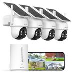 ARCCTV Outdoor Security Camera 4MP Wireless 360°PTZ 5G WiFi 6 Solar Battery