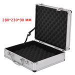 Aluminium Pistol Gun Case Storage Lockable Flight Case Foam Tool Box Secured UK