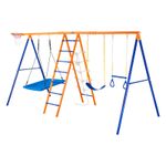 Uimoso Swing Sets for Backyard 6 in 1 Swing Set 440lbs Capacity Metal Swingset