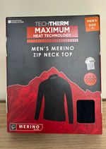 Mountain Warehouse Mens Merino Wool Thermal Base Layer Top Black BNWT
