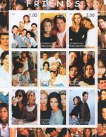 Friends Aniston Schwimmer Kudrow Leblanc MNH stamp sheetlet