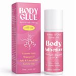 Body Adhesive Roll On for Skin, Sweat Resistant & Waterproof Body Glue, Invisibl