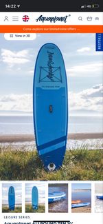 Paddle board  and all gear hardly used in blue 