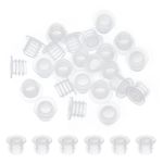 25Pcs 10mm/0.39" Plastic Salt and Pepper Shaker Stoppers Plug Replacement Clear