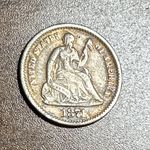 1871 Seated Liberty Half Dime VF details
