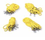 Lot 38 Yellow Lanyards ID Badge Holder Neck Strap Metal Clip 21" Bulk
