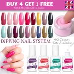 Nail Dipping Powder System Starter Kit Powders Dip Set Activator Top Coat Colour