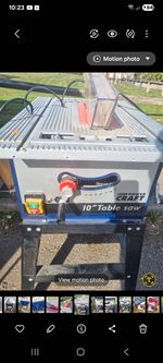 Saw bench Used Very Sparingly.  Possibly 4/5 Time. Age 18+ Power Craft 10 inch