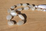 White Moonstone Faceted Oval Gemstone Beads, 8mm - 15mm, Strand 9 1/2" Approx
