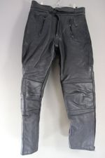 AKITO MERCURY PLUS BLACK LEATHER BIKER TROUSERS WAIST 34 INCH/INSIDE LEG 28 INCH