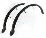 26" Or 700c Classic Retro Full Length Bike / Bicycle Mudguards - Black