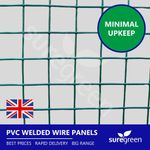 Green PVC Coated Welded Wire Panel | 1.82m x 0.91m | 50mm Hole | 12G | 10 Pack