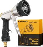 FANHAO Heavy Duty Garden Hose Pipe Spray Gun, 100% Metal Hose Gun