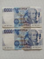Italy 10000 Lire 1984 Banknotes X2 with consecutive serial numbers - Lot IT10K3