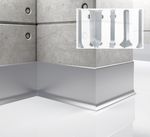Aluminium skirting board - 2,5 meter length - anodised aluminium 80mm Skirting 