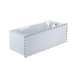 1700mmx550mm Zelora Front Acrylic Bath Panel White