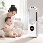 Portable Air 6 Speed Silent Timer Air Conditioner Cooler Leafless Electric Fan