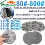 Sandpaper 3~6 Inch Aluminiumoxid Wet&Dry Mesh Abrasive Flocking Disc 80-800 Korn