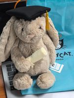 Jellycat Bashful Bunny Graduation Outfit Brand New With Tags & Dust Bag