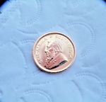 1/10oz Gold Krugerrand Coin. 1980. Excellent condition. Near mint. In capsule.