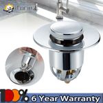 Universal Bathroom Pop Up Wash Basin Plug Replacement Chrome plated Strainer UK