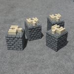 4x Brio Compatible Stone Wall Style Bridge Supports For Wooden Train Set