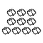 10Pcs 1.02 Inch (26mm) Metal Roller Buckle Belts Hardware Black