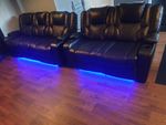 Orlando Electric Recliner Sofa cup holders 3+2 seater leds 4usb1wireless charger