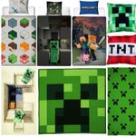 MINECRAFT BEDDING CREEPER DUVETS TOWEL CUSHION BLANKET - SOLD SEPARATELY
