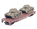 Atlas 38111 N Gauge Southern 51861 Flatcar Southern With 2 M47 Patton Tanks Box.